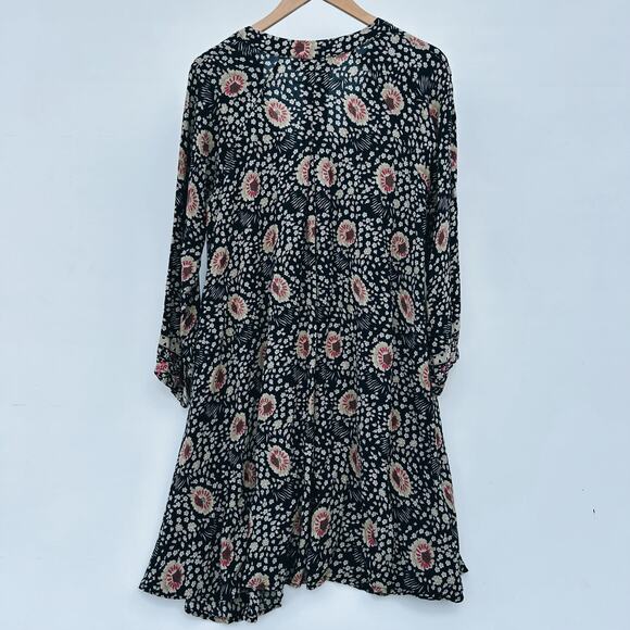 Natalie Martin Fiore Vintage Florals Midnight Black Mini Short Dress XS Small - Picture 3 of 10
